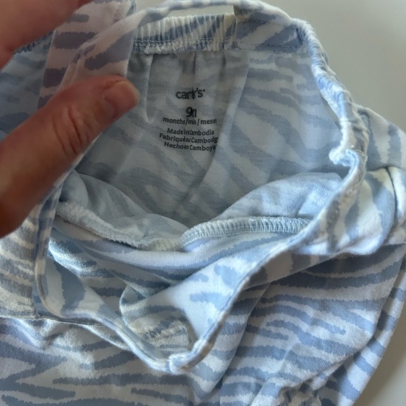 Carter's Blue and White Baby Onesie - Picture 2 of 2